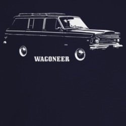 1972 Wagoneer Three Quarter Angle View With Model Name Dark Color T Sh
