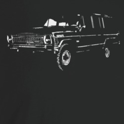 1973 Wagoneer Three Quarter Angle View Dark Color T Shirt