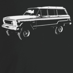1974 Wagoneer Three Quarter Angle View Dark Color T Shirt