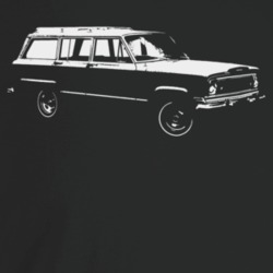 1975 Wagoneer Three Quarter Angle View Dark Color T Shirt
