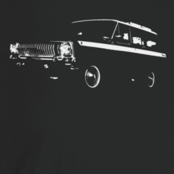 1976 Wagoneer Three Quarter Angle View Dark Color T Shirt