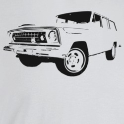 1977 Wagoneer Three Quarter Angle View Light Color T Shirt