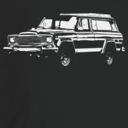 1978 Wagoneer Three Quarter Angle View Dark Color T Shirt