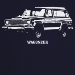 1978 Wagoneer Three Quarter Angle View With Model Name Dark Color T Sh