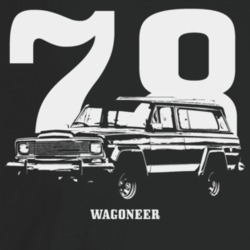 1978 Wagoneer Three Quarter Angle View With Year And Model Name Dark C