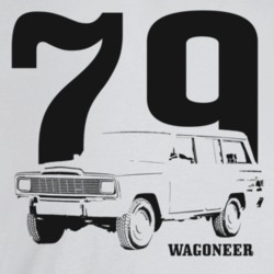 1979 Wagoneer Three Quarter Angle View With Year And Model Name Light 