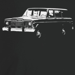 1979 Wagoneer Three Quarter Angle View Dark Color T Shirt