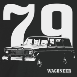 1979 Wagoneer Three Quarter Angle View With Year And Model Name Dark C