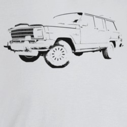 1980 Wagoneer Three Quarter Angle View Light Color T Shirt