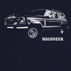 1980 Wagoneer Three Quarter Angle View With Model Name Dark Color T Sh