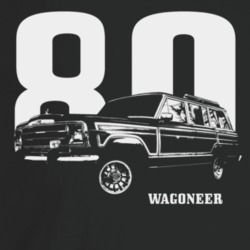 1980 Wagoneer Three Quarter Angle View With Year And Model Name Dark C