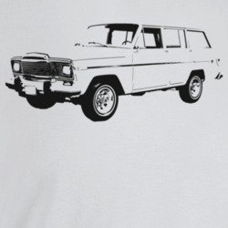 1982 Wagoneer Three Quarter Angle View Light Color T Shirt