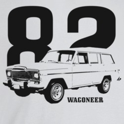 1982 Wagoneer Three Quarter Angle View With Year And Model Name Light 