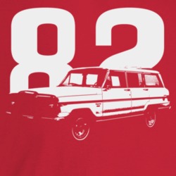 1982 Wagoneer Three Quarter Angle View With Year T Shirt