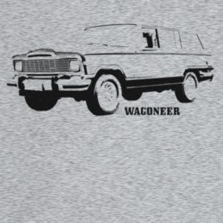 1983 Wagoneer Three Quarter Angle View With Model Name T Shirt