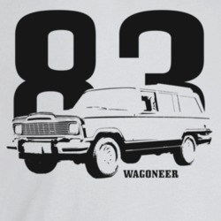 1983 Wagoneer Three Quarter Angle View With Year And Model Name Light 