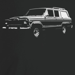 1983 Wagoneer Three Quarter Angle View Dark Color T Shirt