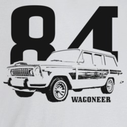 1984 Wagoneer Three Quarter Angle View With Year And Model Name Light 