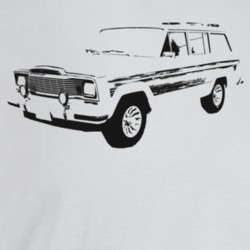 1985 Wagoneer Three Quarter Angle View Light Color T Shirt