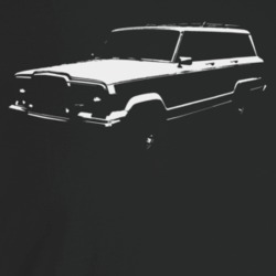 1985 Wagoneer Three Quarter Angle View Dark Color T Shirt