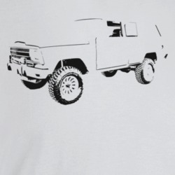 1986 Wagoneer Three Quarter Angle View Light Color T Shirt