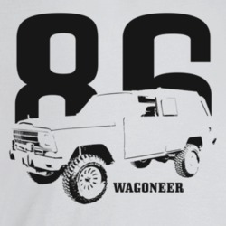 1986 Wagoneer Three Quarter Angle View With Year And Model Name Light 