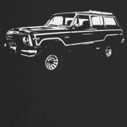 1986 Wagoneer Three Quarter Angle View Dark Color T Shirt