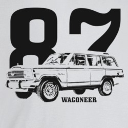 1987 Wagoneer Three Quarter Angle View With Year And Model Name Light 