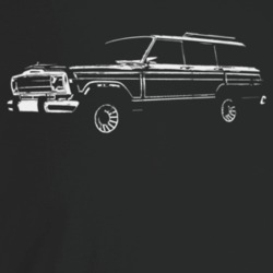 1987 Wagoneer Three Quarter Angle View Dark Color T Shirt