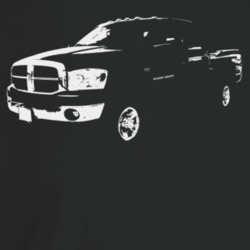 2009 Power Wagon Three Quarter Angle View Dark Color T Shirt