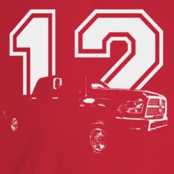 2012 Power Wagon Three Quarter Angle View With Year Dark Color T Shirt