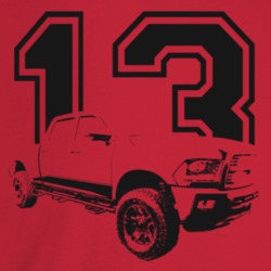 2013 Power Wagon Three Quarter Angle View With Year Light Color T Shir