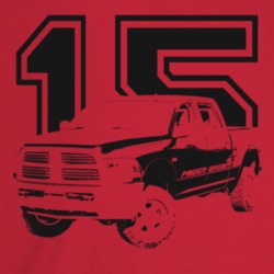 2015 Power Wagon Three Quarter Angle View With Year Light Color T Shir