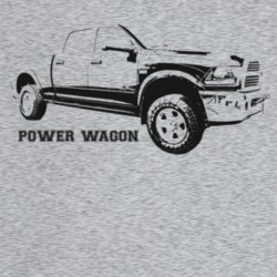 2016 Power Wagon Three Quarter Angle View With Model Name T Shirt