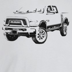 2017 Power Wagon Three Quarter Angle View Light Color T Shirt