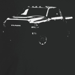 2017 Power Wagon Three Quarter Angle View Dark Color T Shirt