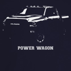 2017 Power Wagon Three Quarter Angle View With Model Name Dark Color T
