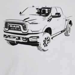 2019 Power Wagon Three Quarter Angle View Light Color T Shirt
