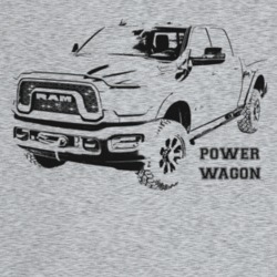 2019 Power Wagon Three Quarter Angle View With Model Name Light Color 
