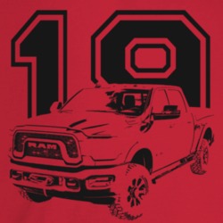 2019 Power Wagon Three Quarter Angle View With Year Light Color T Shir