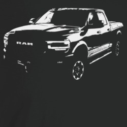 2019 Power Wagon Three Quarter Angle View Dark Color T Shirt