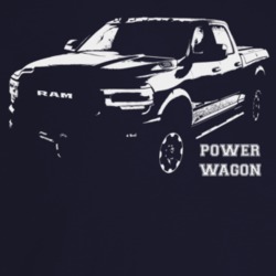 2019 Power Wagon Three Quarter Angle View With Model Name Dark Color T