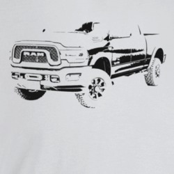 2020 Power Wagon Three Quarter Angle View Light Color T Shirt