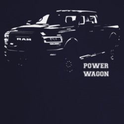 2020 Power Wagon Three Quarter Angle View With Model Name Dark Color T