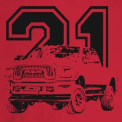 2021 Power Wagon Three Quarter Angle View With Year Light Color T Shir