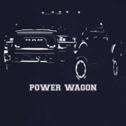 2021 Power Wagon Three Quarter Angle View With Model Name Dark Color T