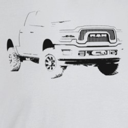 2022 Power Wagon Three Quarter Angle View Light Color T Shirt