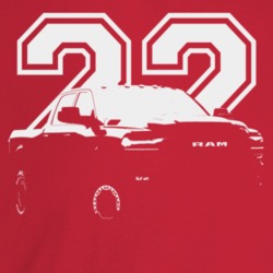 2022 Power Wagon Three Quarter Angle View With Year Dark Color T Shirt