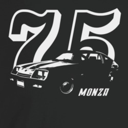 1975 Monza Three Quarter Angle View With Year And Model Name Dark Colo