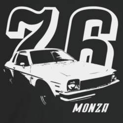 1976 Monza Three Quarter Angle View With Year And Model Name Dark Colo